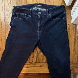 Express Men's Deep Indigo Skinny Jeans